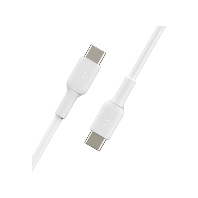 Belkin boost↑charge™ usb-c naar usb-c kabel - 2 meter - wit Belkin boost↑charge™ usb-c naar usb-c kabel - 2 meter - wit