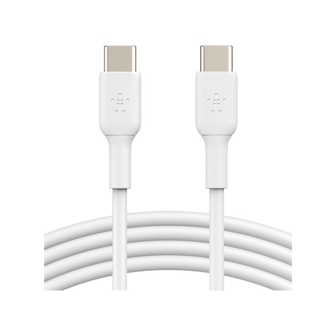 Belkin boost↑charge™ usb-c naar usb-c kabel - 2 meter - wit Belkin boost↑charge™ usb-c naar usb-c kabel - 2 meter - wit