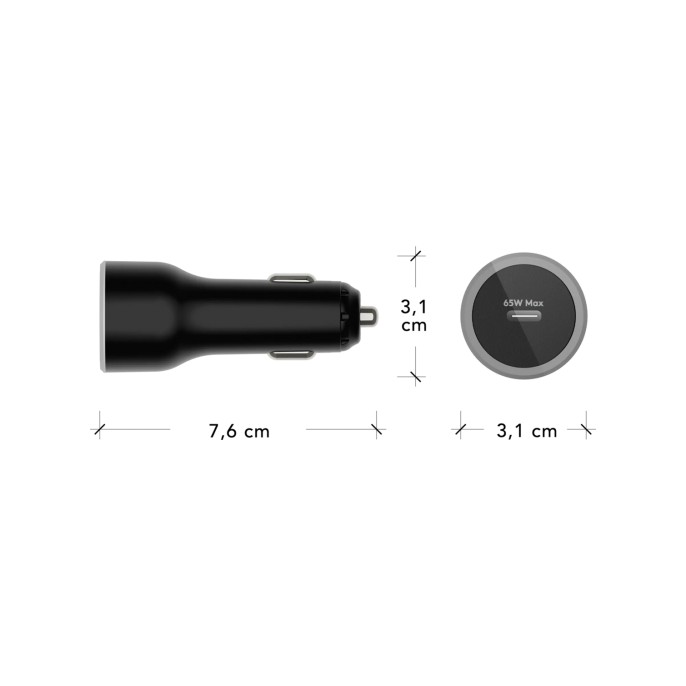 Dbramante1928 re-charge | autolader - usb-c 65 watt - zwart Dbramante1928 re-charge | autolader - usb-c 65 watt - zwart