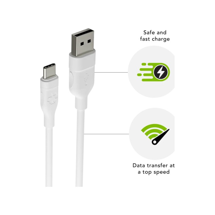 Dbramante1928 re-charge - oplaadkabel - usb-a naar usb-c - 2,5 meter - wit Dbramante1928 re-charge - oplaadkabel - usb-a naar usb-c - 2,5 meter - wit