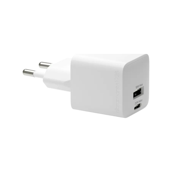 Dbramante1928 re-charge | wall charger - usb-c 25 watt + usb-a 18 watt - wit Dbramante1928 re-charge | wall charger - usb-c 25 watt + usb-a 18 watt - wit