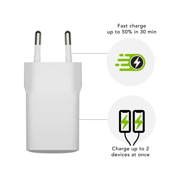 Dbramante1928 re-charge | wall charger - usb-c 30 watt + usb-a 18 watt - wit Dbramante1928 re-charge | wall charger - usb-c 30 watt + usb-a 18 watt - wit
