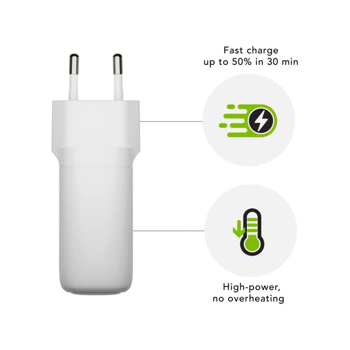 Dbramante1928 re-charge | wall charger - usb-c 65 watt - wit Dbramante1928 re-charge | wall charger - usb-c 65 watt - wit