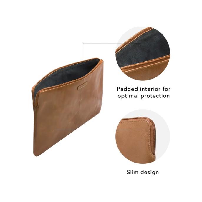 Dbramante1928 skagen pro - laptop hoes 14 inch - echt leer - macbook air 15 inch - tan Dbramante1928 skagen pro - laptop hoes 14 inch - echt leer - macbook air 15 inch - tan
