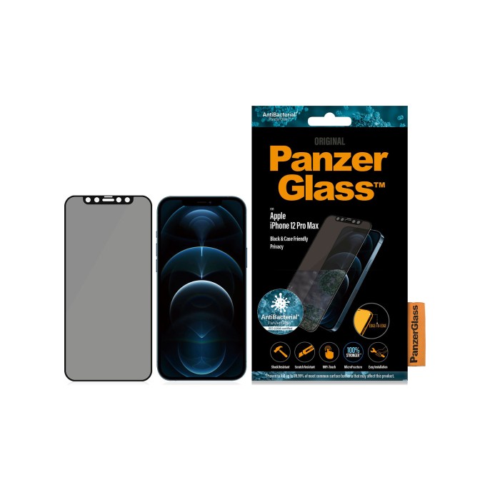 Panzerglass case friendly privacy anti-bacterial screenprotector apple iphone 12 pro max Panzerglass case friendly privacy anti-bacterial screenprotector apple iphone 12 pro max