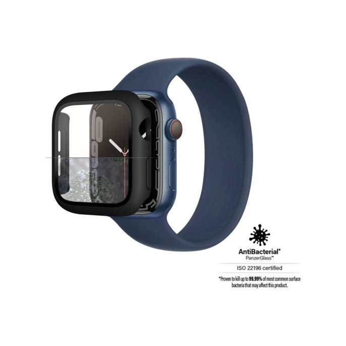 Panzerglass full body case apple watch series 7 / 8 / 9 (45 mm) - zwart Panzerglass full body case apple watch series 7 / 8 / 9 (45 mm) - zwart