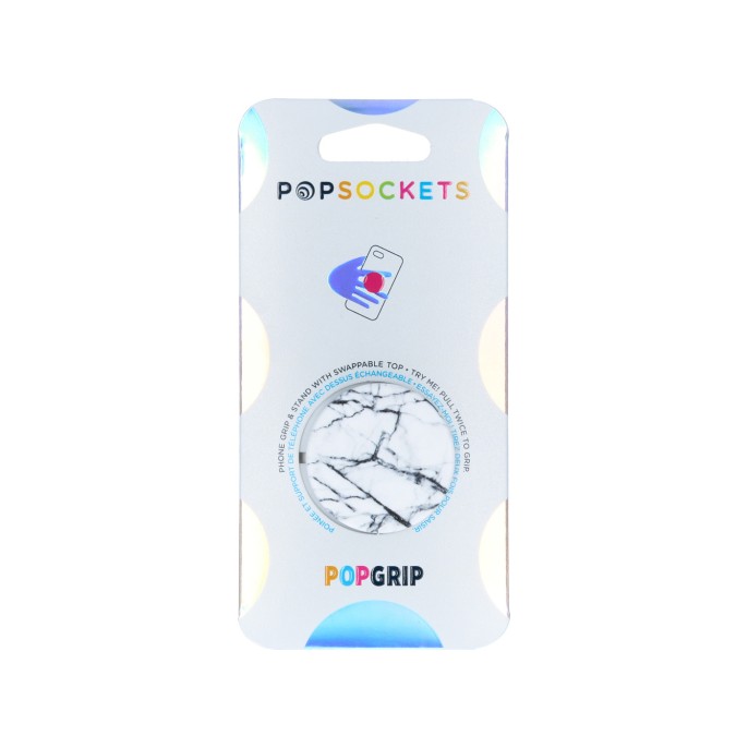 Popsockets popgrip - afneembaar - dove white marble Popsockets popgrip - afneembaar - dove white marble