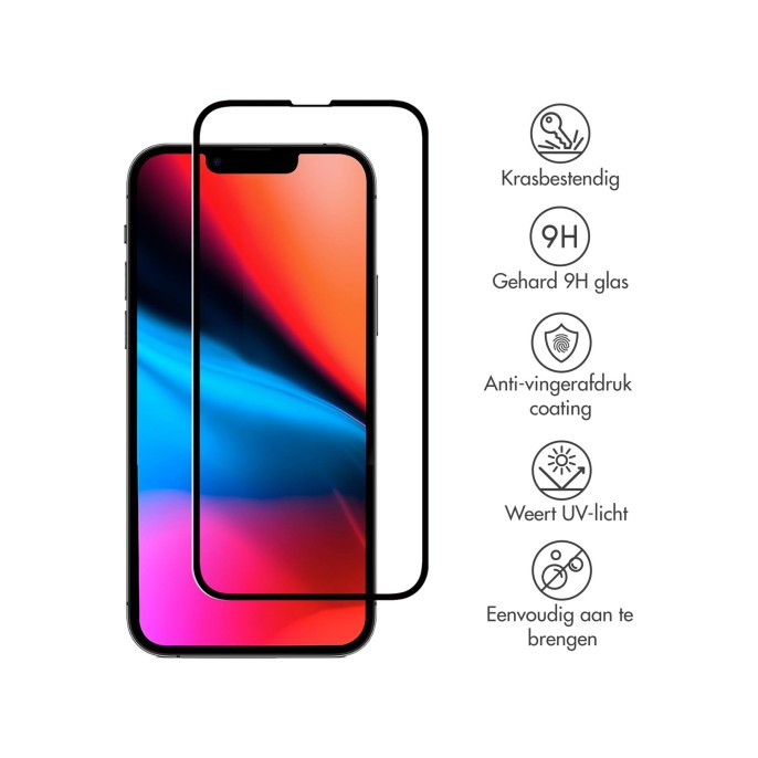 Selencia gehard glas premium screenprotector apple iphone 13 pro max / 14 plus - zwart Selencia gehard glas premium screenprotector apple iphone 13 pro max / 14 plus - zwart