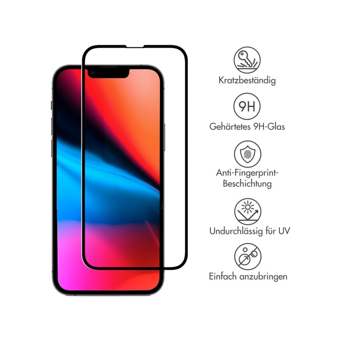 Selencia gehard glas premium screenprotector apple iphone 13 pro max / 14 plus - zwart Selencia gehard glas premium screenprotector apple iphone 13 pro max / 14 plus - zwart