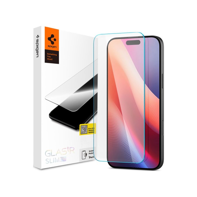 Spigen glastr slim screenprotector + applicator apple iphone 16 / 15 Spigen glastr slim screenprotector + applicator apple iphone 16 / 15