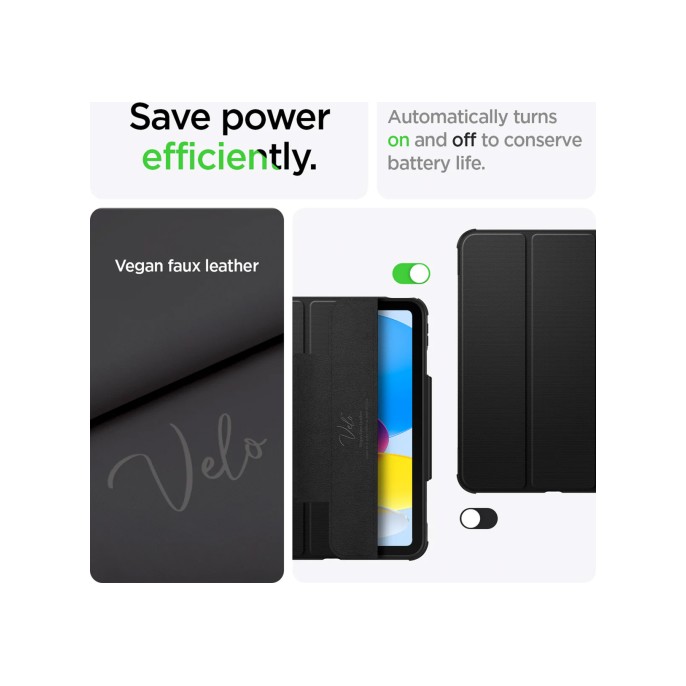 Spigen rugged armor pro bookcase ipad 11 (2025) 11 inch / ipad 10 (2022) 10.9 inch - zwart Spigen rugged armor pro bookcase ipad 11 (2025) 11 inch / ipad 10 (2022) 10.9 inch - zwart
