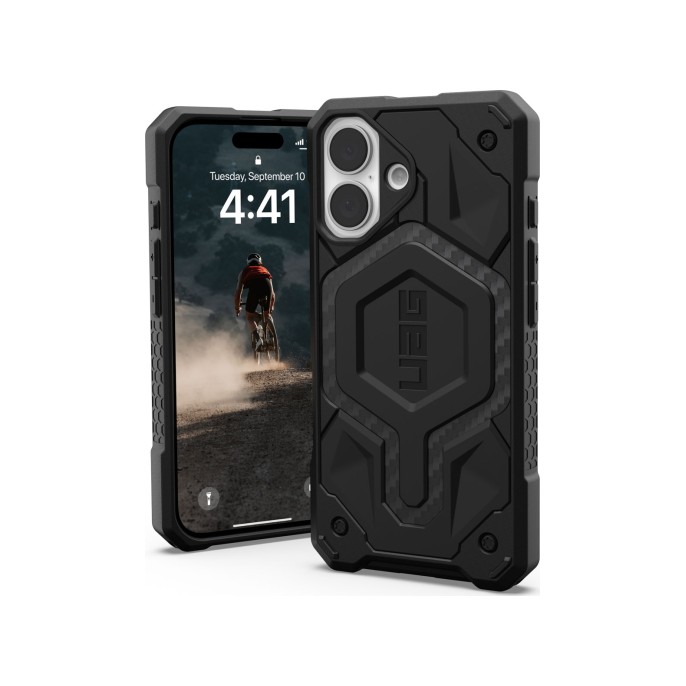 Uag monarch backcover apple iphone 16 - carbon fiber Uag monarch backcover apple iphone 16 - carbon fiber