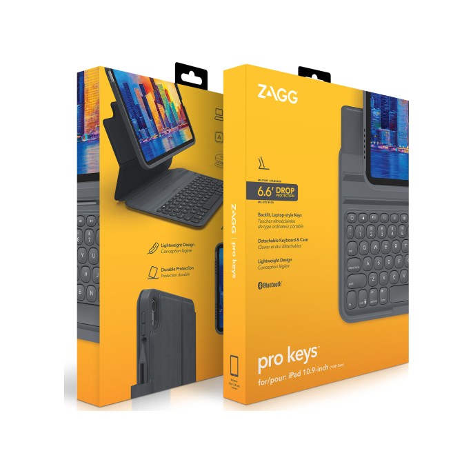 Zagg pro keys keyboard bookcase ipad 11 (2025) 11 inch / ipad 10 (2022) 10.9 inch - zwart / grijs Zagg pro keys keyboard bookcase ipad 11 (2025) 11 inch / ipad 10 (2022) 10.9 inch - zwart / grijs
