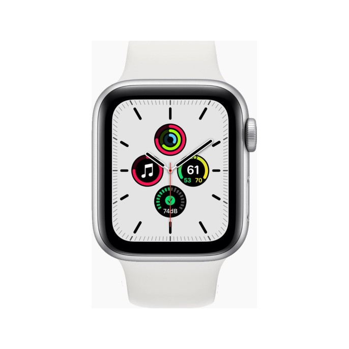 Apple Watch SE (2020) 40mm Aluminum Silver Wifi White Sport Band - C-grade Apple Watch SE (2020) 40mm Aluminum Silver Wifi White Sport Band - C-grade