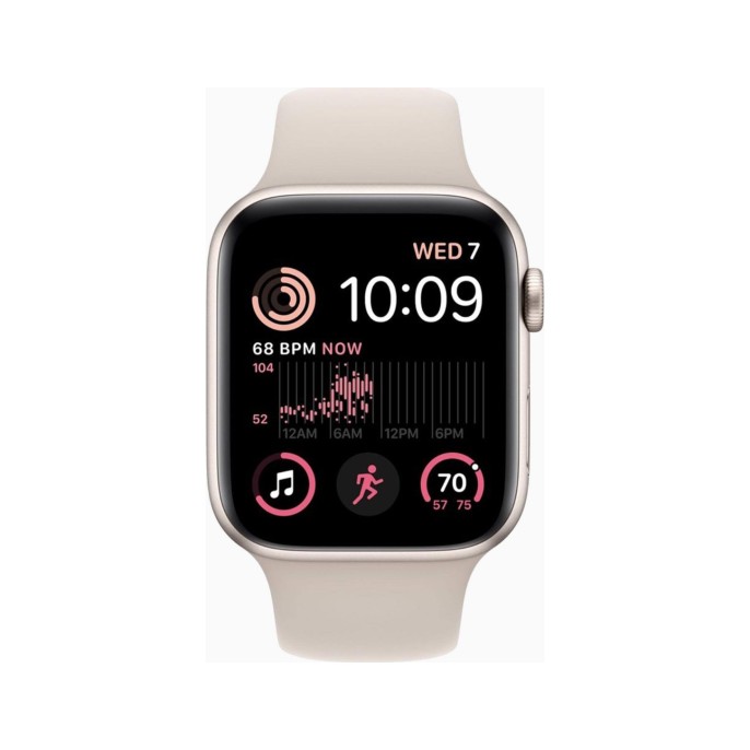 Apple Watch SE (2022) 40mm Aluminum Starlight Wifi White Sport Band - A-grade Apple Watch SE (2022) 40mm Aluminum Starlight Wifi White Sport Band - A-grade