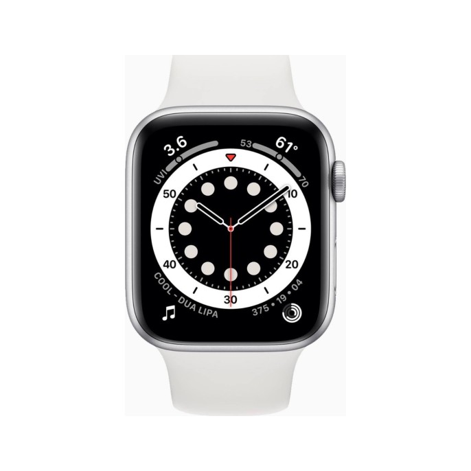 Apple Watch Series 6 40mm Aluminum Silver Wifi White Sport Band - A-grade Apple Watch Series 6 40mm Aluminum Silver Wifi White Sport Band - A-grade