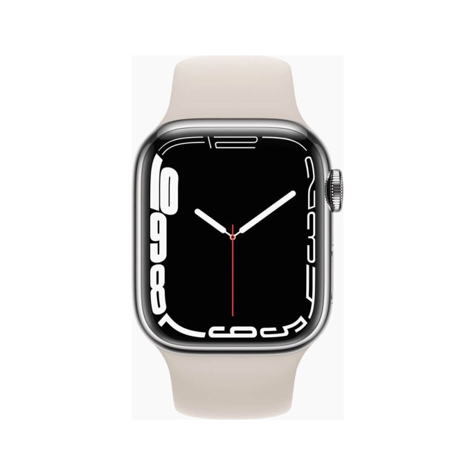 Apple Watch Series 7 41mm Aluminum Silver Wifi White Sport Band - B-grade Apple Watch Series 7 41mm Aluminum Silver Wifi White Sport Band - B-grade