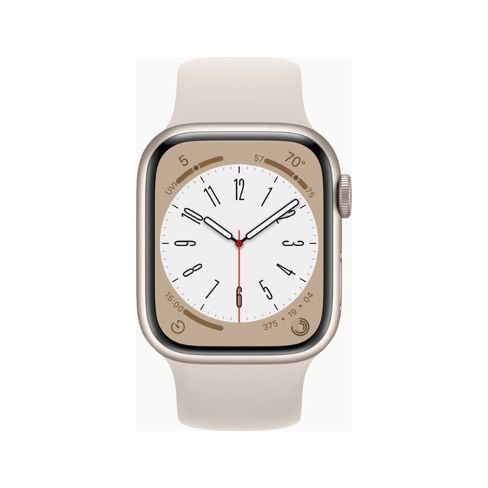 Apple Watch Series 8 41mm Aluminum Starlight Wifi White Sport Band - B-grade Apple Watch Series 8 41mm Aluminum Starlight Wifi White Sport Band - B-grade