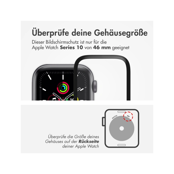 Accezz 2x Screenprotector met applicator Apple Watch Series 10 / 11 - 46 mm