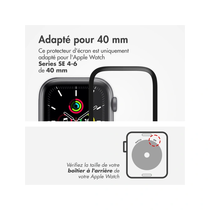 Accezz 2x Screenprotector met applicator Apple Watch Series 4-6 / SE - 40 mm