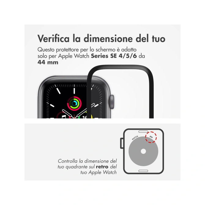 Accezz 2x Screenprotector met applicator Apple Watch Series 4-6 / SE - 44 mm
