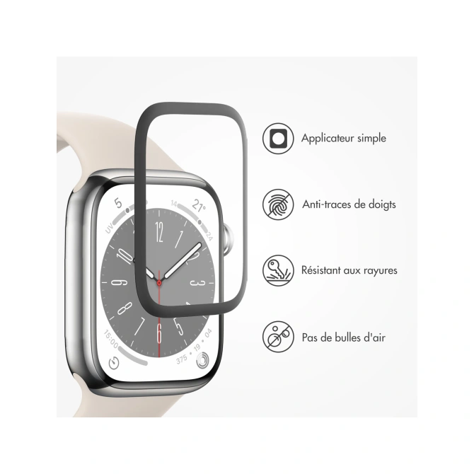 Accezz 2x Screenprotector met applicator Apple Watch Series 7-9 - 45 mm