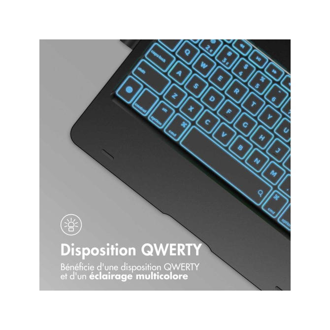 Accezz 360 Slim Keyboard Bookcase QWERTY Apple iPad 9 (2021) 10.2 inch / iPad 8 (2020) 10.2 inch / iPad 7 (2019) 10.2 inch - QWERTY / NL - Zwart