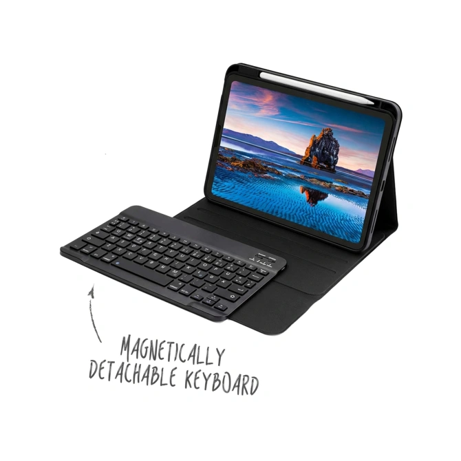 Accezz Bluetooth Keyboard Bookcase Apple iPad 11 (2025) 11 inch A16 / iPad 10 (2022) 10.9 inch - QWERTY / NL - Zwart