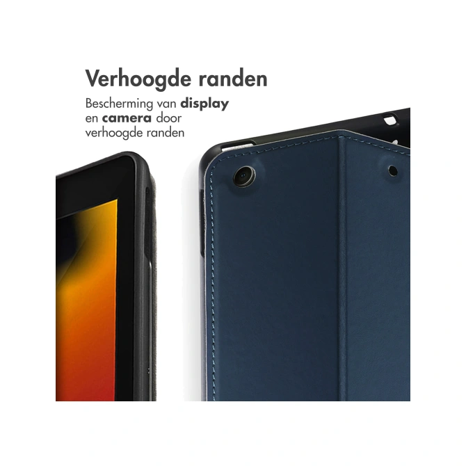 Accezz Classic Tablet Case Apple iPad 9 (2021) 10.2 inch / iPad 8 (2020) 10.2 inch / iPad 7 (2019) 10.2 inch - Donkerblauw