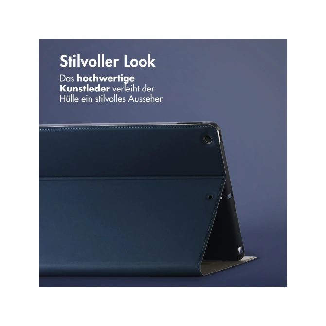 Accezz Classic Tablet Case Apple iPad 9 (2021) 10.2 inch / iPad 8 (2020) 10.2 inch / iPad 7 (2019) 10.2 inch - Donkerblauw