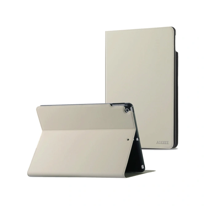 Accezz Classic Tablet Case Apple iPad 9 (2021) 10.2 inch / iPad 8 (2020) 10.2 inch / iPad 7 (2019) 10.2 inch - Greige