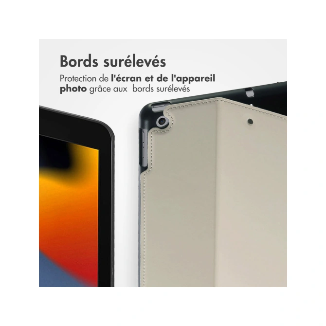 Accezz Classic Tablet Case Apple iPad 9 (2021) 10.2 inch / iPad 8 (2020) 10.2 inch / iPad 7 (2019) 10.2 inch - Greige