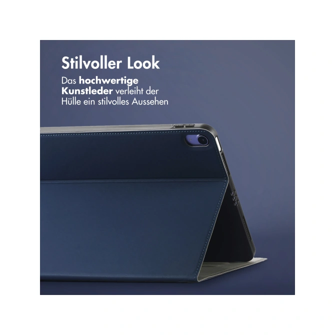 Accezz Classic Tablet Case Apple iPad Air 11 inch (2026) M4 / (2025) M3 / (2024) M2 / Air 5 (2022) / Air 4 (2020) - Donkerblauw