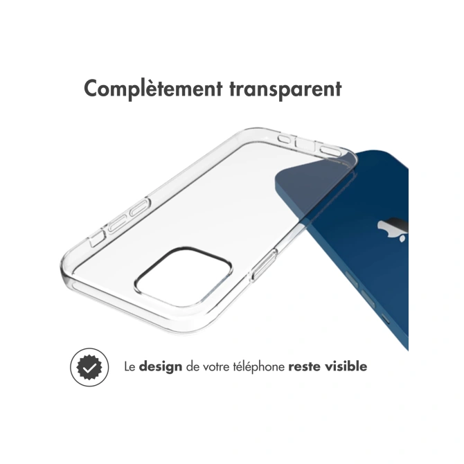 Accezz Clear Backcover Apple iPhone 12 Mini - Transparant