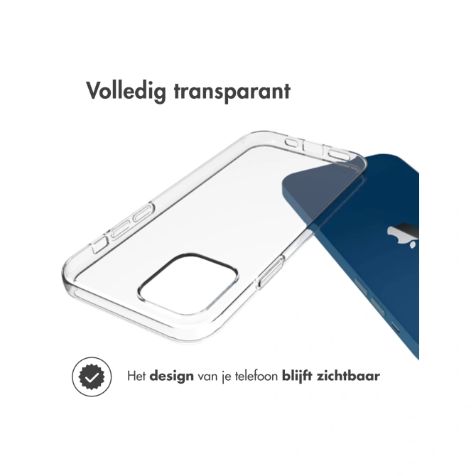 Accezz Clear Backcover Apple iPhone 12 Mini - Transparant