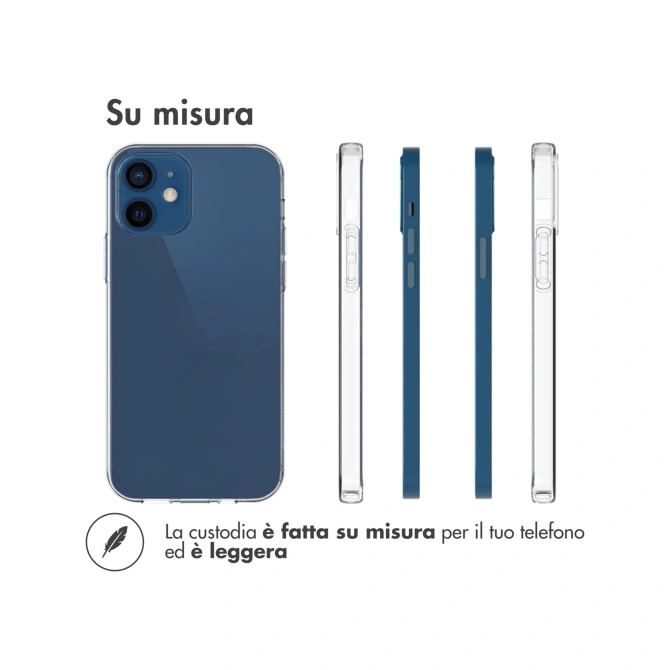 Accezz Clear Backcover Apple iPhone 12 Mini - Transparant