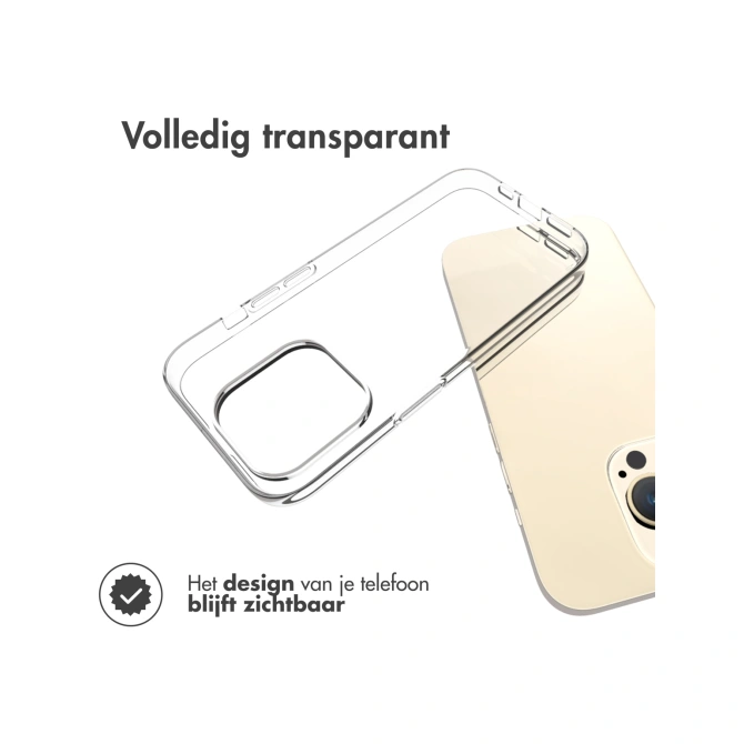 Accezz Clear Backcover Apple iPhone 15 Pro - Transparant