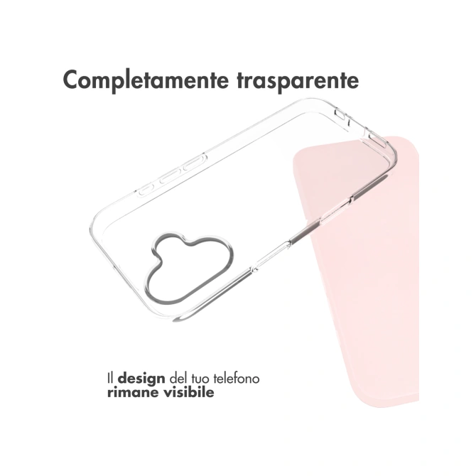 Accezz Clear Backcover Apple iPhone 16 - Transparant