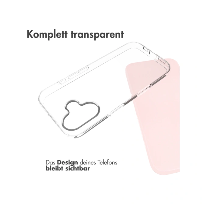 Accezz Clear Backcover Apple iPhone 16 - Transparant