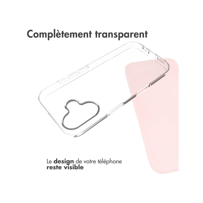 Accezz Clear Backcover Apple iPhone 16 - Transparant