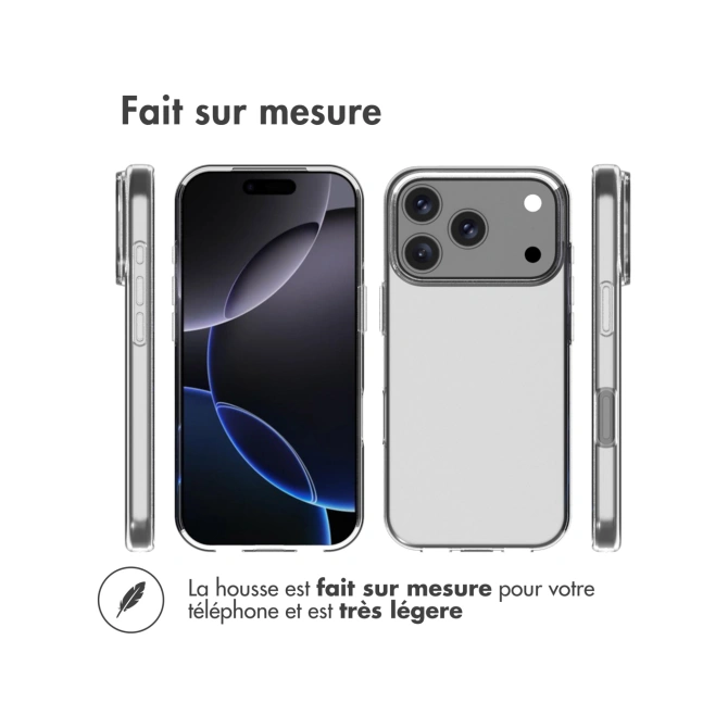 Accezz Clear Backcover Apple iPhone 17 Pro Max - Transparant