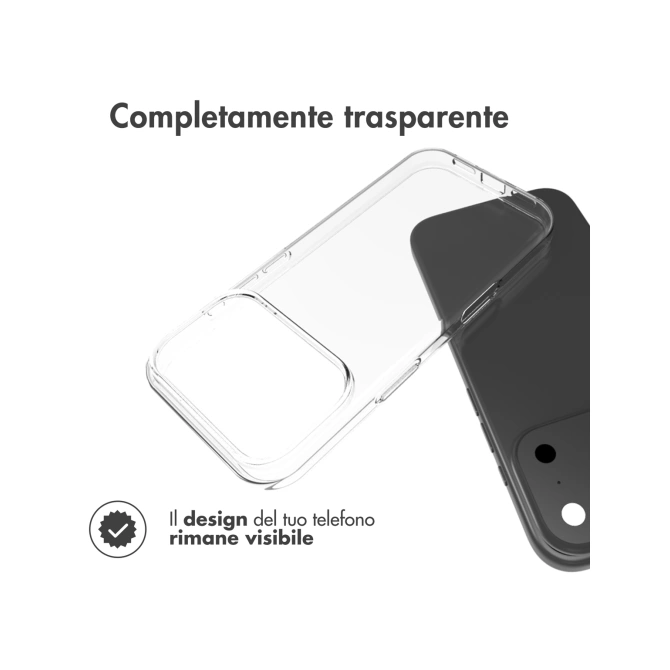 Accezz Clear Backcover Apple iPhone 17 Pro - Transparant