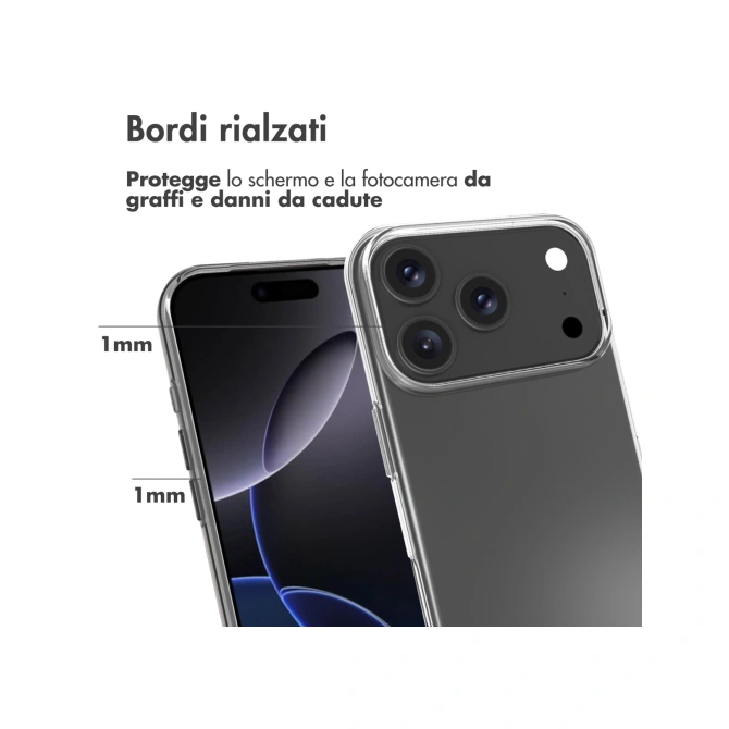 Accezz Clear Backcover Apple iPhone 17 Pro - Transparant