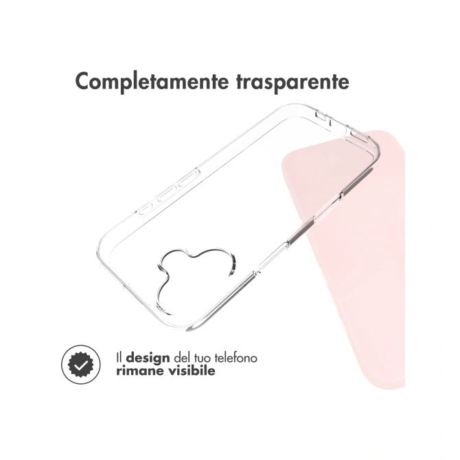 Accezz Clear Backcover Apple iPhone 17 - Transparant