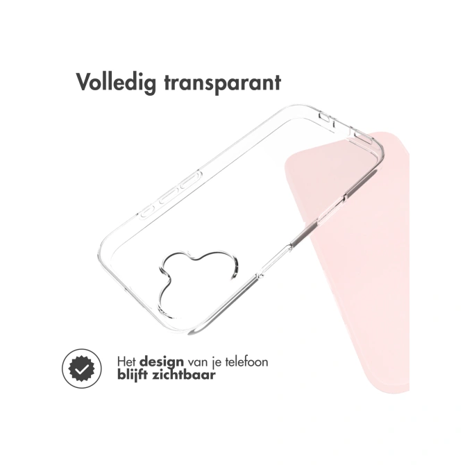 Accezz Clear Backcover Apple iPhone 17 - Transparant