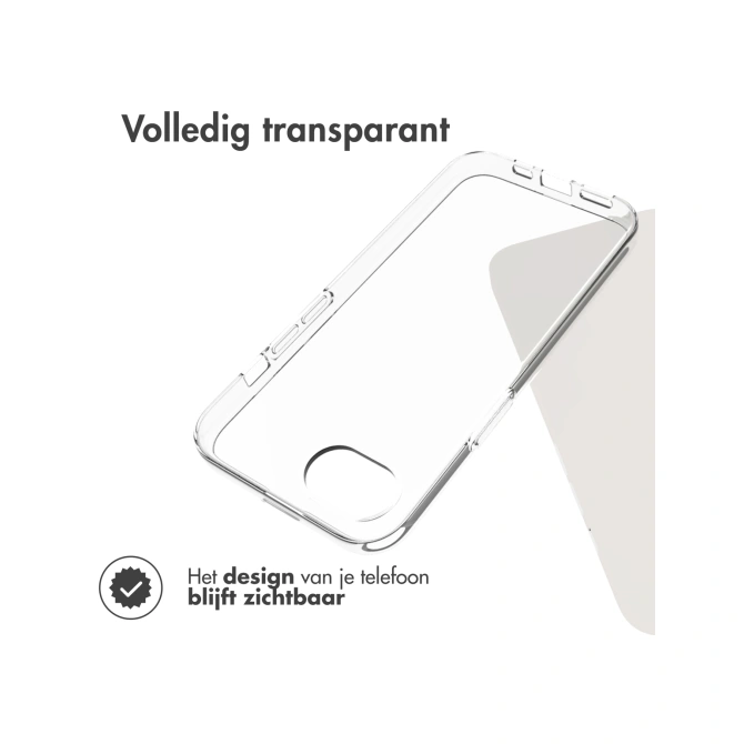 Accezz Clear Backcover Apple iPhone 17e / 16e - Transparant