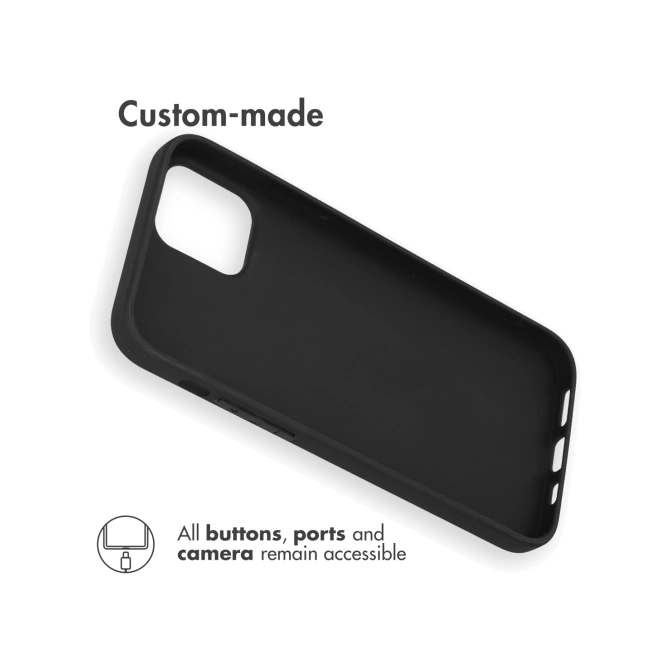 Accezz Color Backcover Apple iPhone 13 - Zwart Accezz Color Backcover Apple iPhone 13 - Zwart