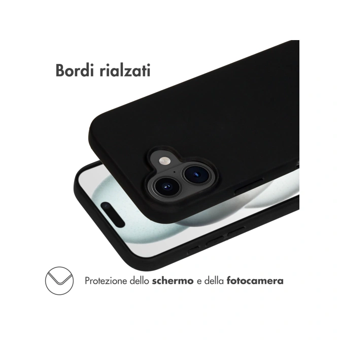 Accezz Color Backcover Apple iPhone 16 - Zwart