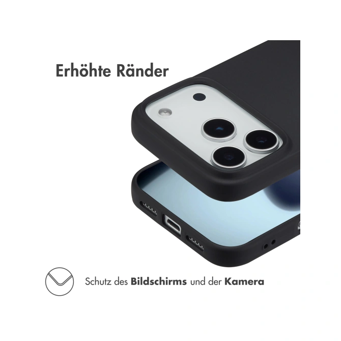 Accezz Color Backcover Apple iPhone 17 Pro - Zwart