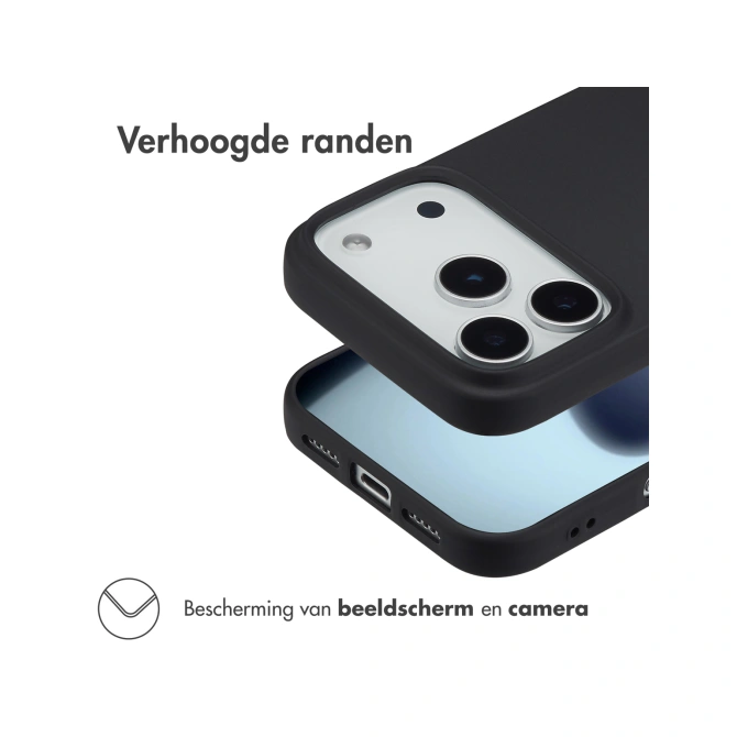 Accezz Color Backcover Apple iPhone 17 Pro - Zwart